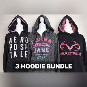 BUNDLE - 3 Hoodies | Woman’s XL | Lorna Jane ~ Aeropostale ~ Realtree